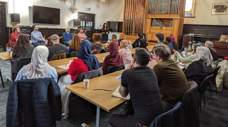 AEL PG students listening to the panel of PhD survivors